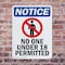 Signmission No One Under 18 Permitted OSHA Notice Sign, Plastic, 7in W x 10in L, 2PK OS-2PACK-NS-P-710-V-14706 - alternate 4